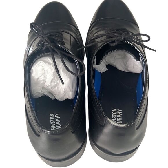 Johnston & Murphy Stockton Black Leather Cap Toe Lace Up Size 11 - Picture 6 of 13